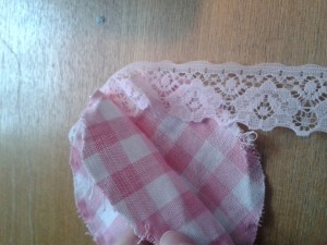 lace and pink gingham